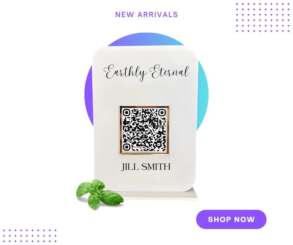 Custom QR Code Memorial Plaque Tribute in Acrylic - Front